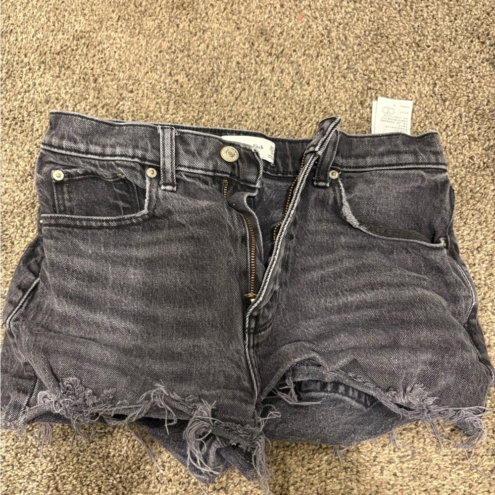 Abercrombie & Fitch Dark Gray Jean Shorts